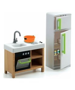 Mobilier pour maison de poupées : Cuisine compacte - N/A