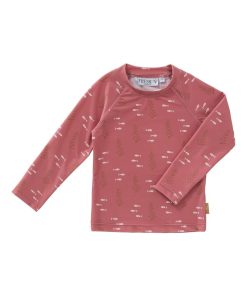 Tee-shirt anti-uv manches longues Ocean amber (98-104 cm) - Rouge