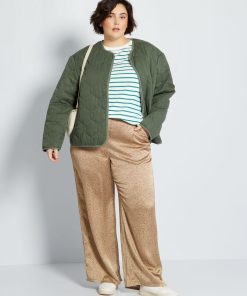 Manteau unie matelassé - Kaki