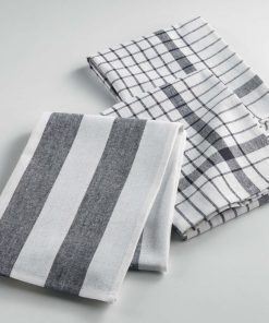 3 Serviettes Torchons Utillo - Noir