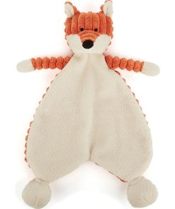 Doudou plat renard Cordy Roy Baby Soother - L: 38 cm x l : 19 cm x H: 23 cm - Blanc