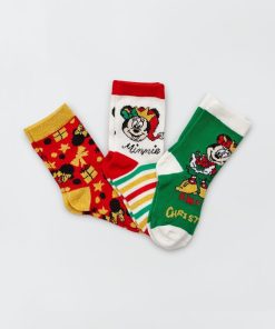 Lot de 3 paires de chaussettes 'Mickey' - Blanc
