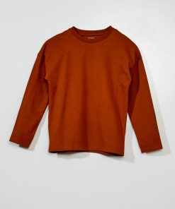 T-shirt en jersey uni à manches longues - Ocre