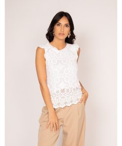 Top broderies anglaises FANCH - Blanc