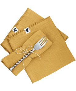 3 Serviettes de table Gaia - Jaune
