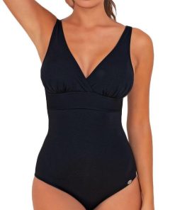 Maillot une pièce rembourrage amovible Eva - Noir