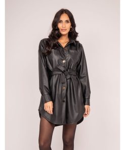 Robe courte similicuir ISKY - Noir