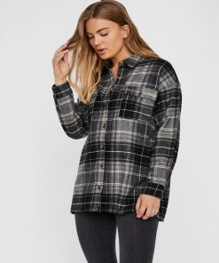 Chemise en flanelle Noisy May - Gris