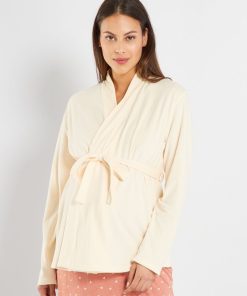 Peignoir en polaire - beige