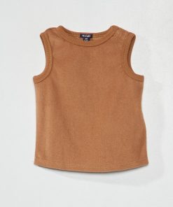 Débardeur uni en éponge - Marron