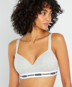 Brassière paddée 'Puma' - gris chiné