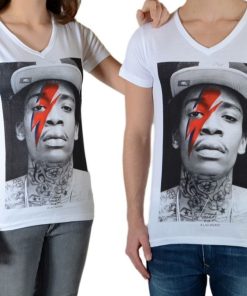 Tee Shirt Little Eleven Paris Wiz Bowie SS Mixte - Blanc