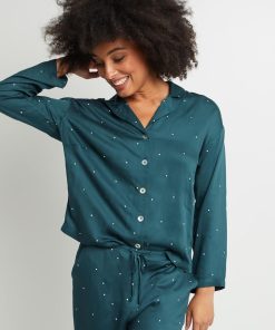 Arome chemise de pyjama viscose - Vert