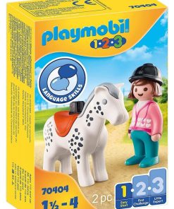 70404 Cavalière Avec Cheval, 'playmobil' 1.2.3 - N/A