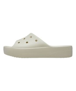 Sandales à Enfiler Crocs Classic Platform Slide - Beige