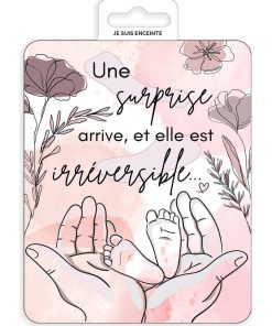 Carte à gratter - Annonce de grossesse - Blanc