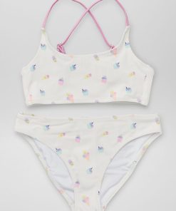 Maillot de bain avec imprimé - 2 pièces - Blanc