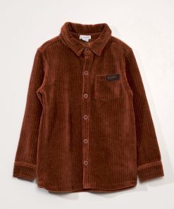 Chemise en velours - Marron