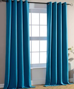 Univers Decor - Rideau Occultant 140 X 260 Cm - 6 Panneaux - Bleu turquoise
