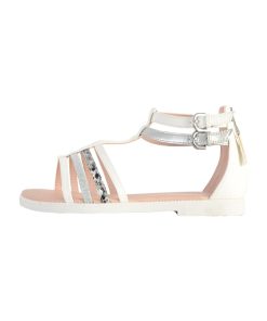 Sandale À Bride/boucle Geox Juniors Karly - Blanc
