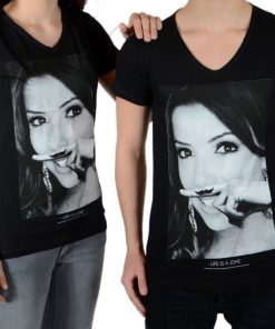 Tee Shirt Little Eleven Paris Eva SS Mixte - Noir