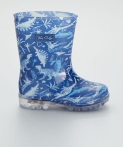 Bottes de pluie lumineuses 'dinosaures' - bleu