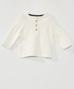 T-shirt en jersey à manches longues - blanc