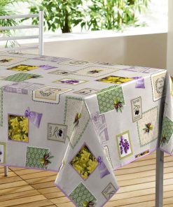Nappe rectangle PVC Provence - Gris
