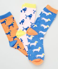 Lot de 3 paires de chaussettes avec imprimé - Violet