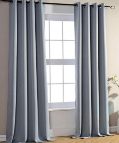 Univers Decor - Rideau Occultant 140 X 260 Cm - 3 Panneaux - Gris clair