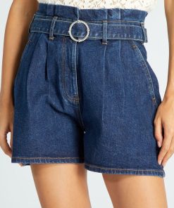 Short paper bag + ceinture fantaisie - Brut