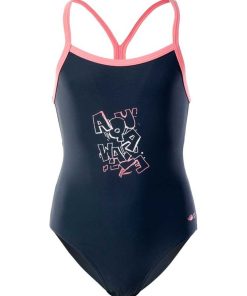 Aquawave Maillot de bain une pièce Velanti Logo pour filles - Bleu foncé