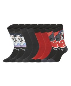Lot de 4 paires de chaussettes Naruto Shippuden Garçon Freegun - Noir