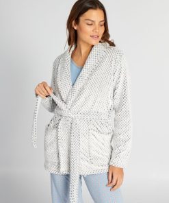 Peignoir en polaire - Gris