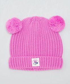 Bonnet en maille jersey 'Minnie' - Rose