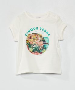 T-shirt en jersey - Blanc/vert