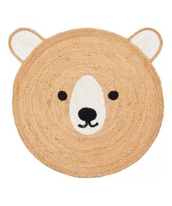 Tapis rond 100x100 rond JUTEBEAR Beige tapis enfant - Beige