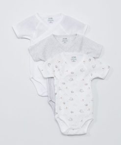 Lot de 3 bodies en coton - Blanc