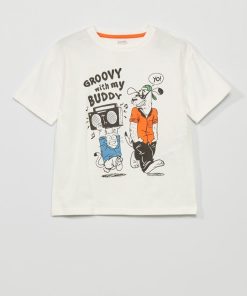 T-shirt imprimé manches courtes - Blanc