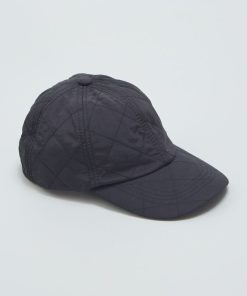 Casquette matelassée en nylon - Noir