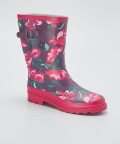 Bottes de pluie imprimé 'fleuri' - Rose