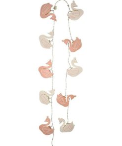 Guirlande LED cygne rose - Rose