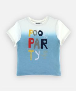 T-shirt "Pool Party", dégradé - Blanc