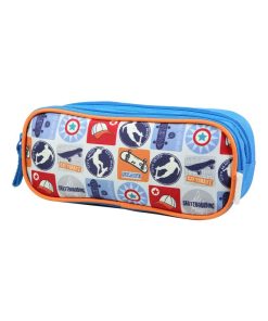 BAGTROTTER Trousse scolaire 2 compartiments Phileas Bleu Skateur - Bleu