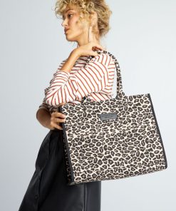 Sac cabas avec imprimé - Marron