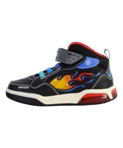 Basket Montante Cuir Geox J Inek - Noir