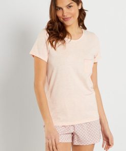 Ensemble pyjama short - 2 pièces - rose