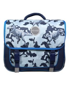 BAGTROTTER Cartable 38 cm Phileas Dinosaures Bleu - Système Smart Comfort - Bleu