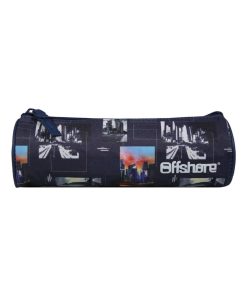 BAGTROTTER Trousse scolaire ronde Offshore Bleu City Ville - Bleu