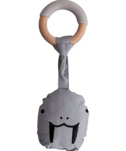 Anneau de dentition avec peluche, Animal - Gris